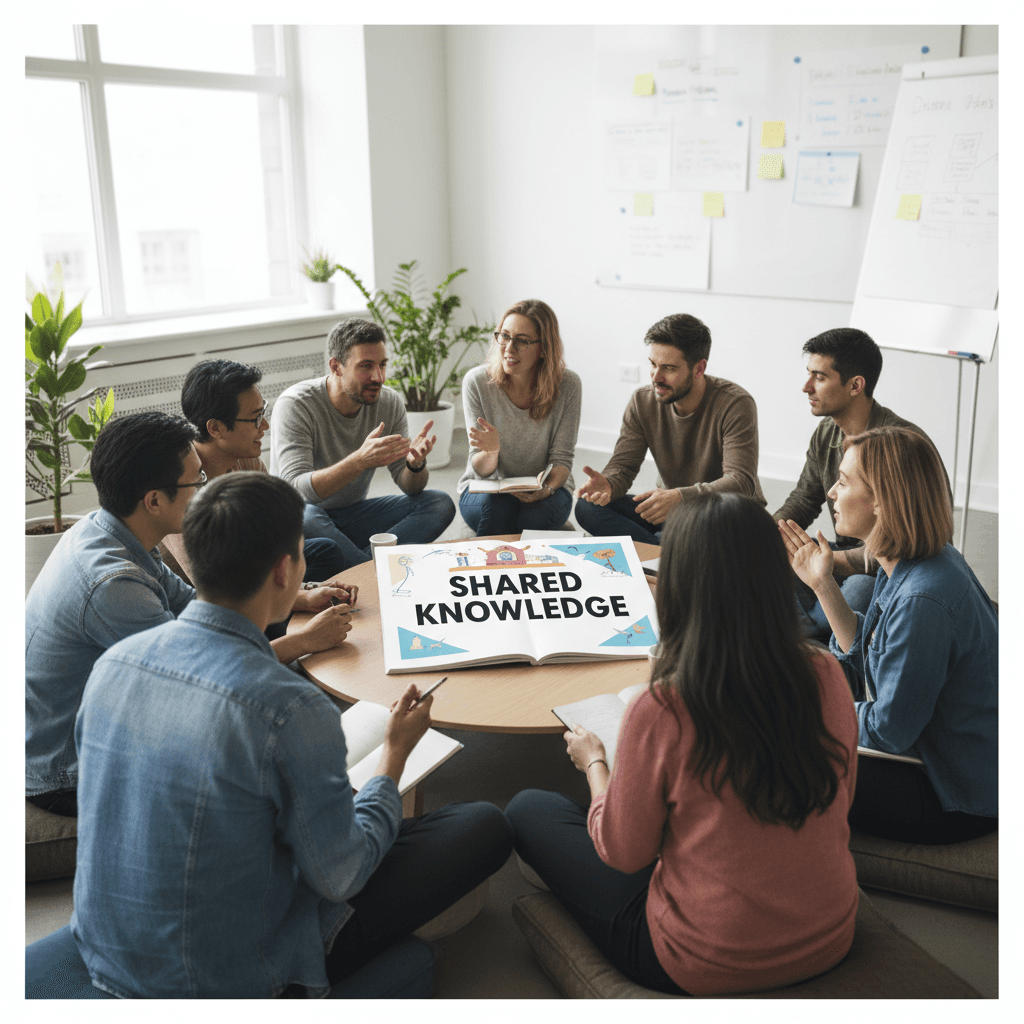 Community gathered for shared spiritual discussion and learning